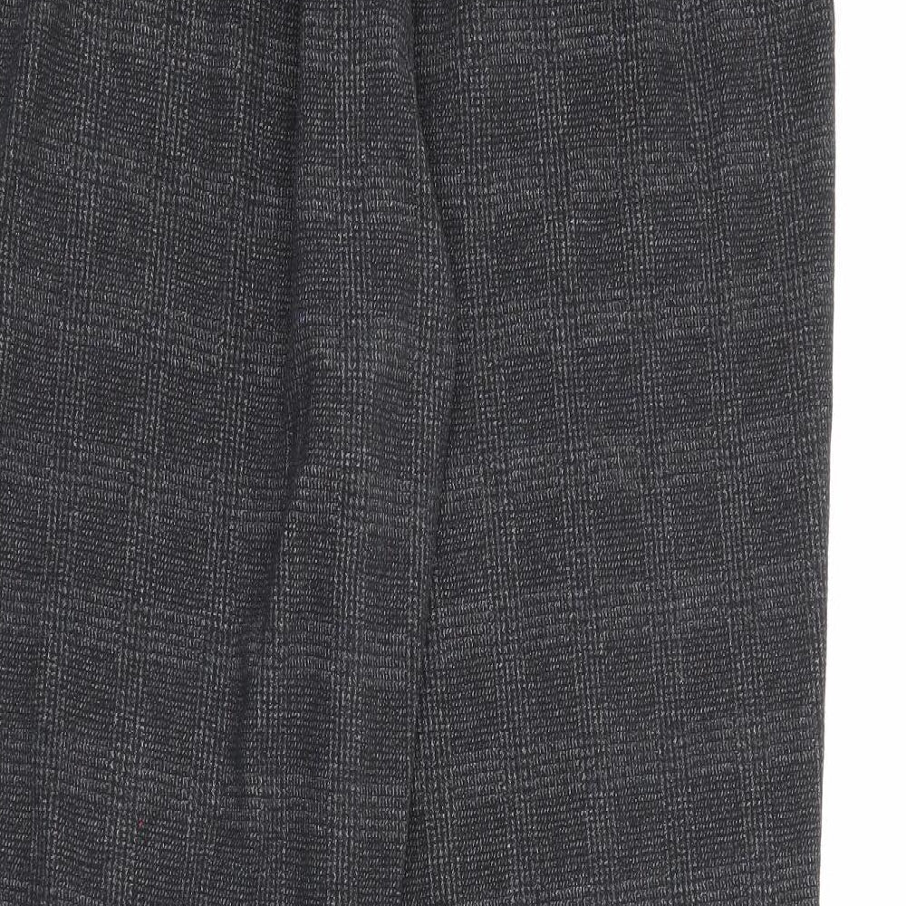 Marks and Spencer Womens Grey  Polyester Trousers  Size 10 L25 in Regular Tie