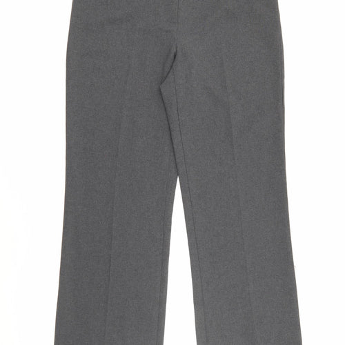 George Womens Grey  Polyester Trousers  Size 12 L28 in Regular Button