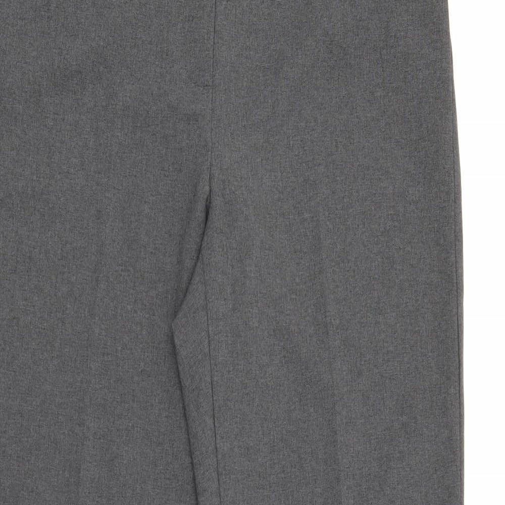 George Womens Grey  Polyester Trousers  Size 12 L28 in Regular Button