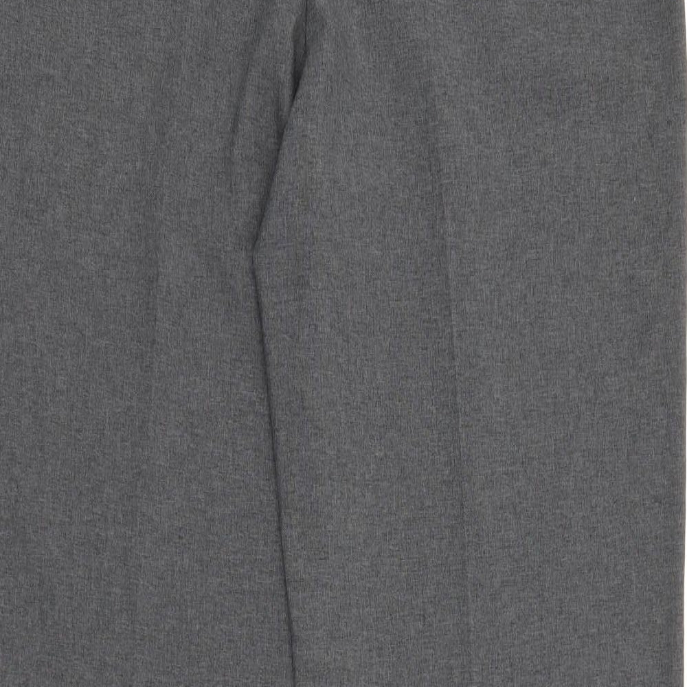 George Womens Grey  Polyester Trousers  Size 12 L28 in Regular Button