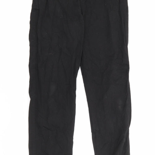 H&M Boys Black  Cotton Jogger Trousers Size 12-13 Years  Regular Tie