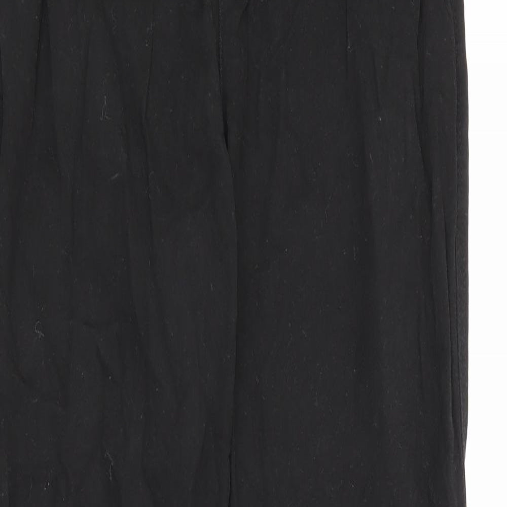 H&M Boys Black  Cotton Jogger Trousers Size 12-13 Years  Regular Tie