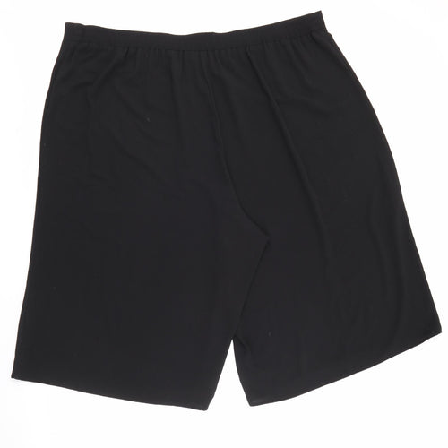New Look Womens Black  Polyester Culotte Shorts Size 24 L16 in Regular Tie