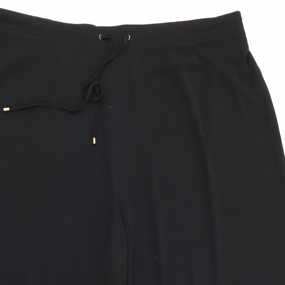 New Look Womens Black  Polyester Culotte Shorts Size 24 L16 in Regular Tie