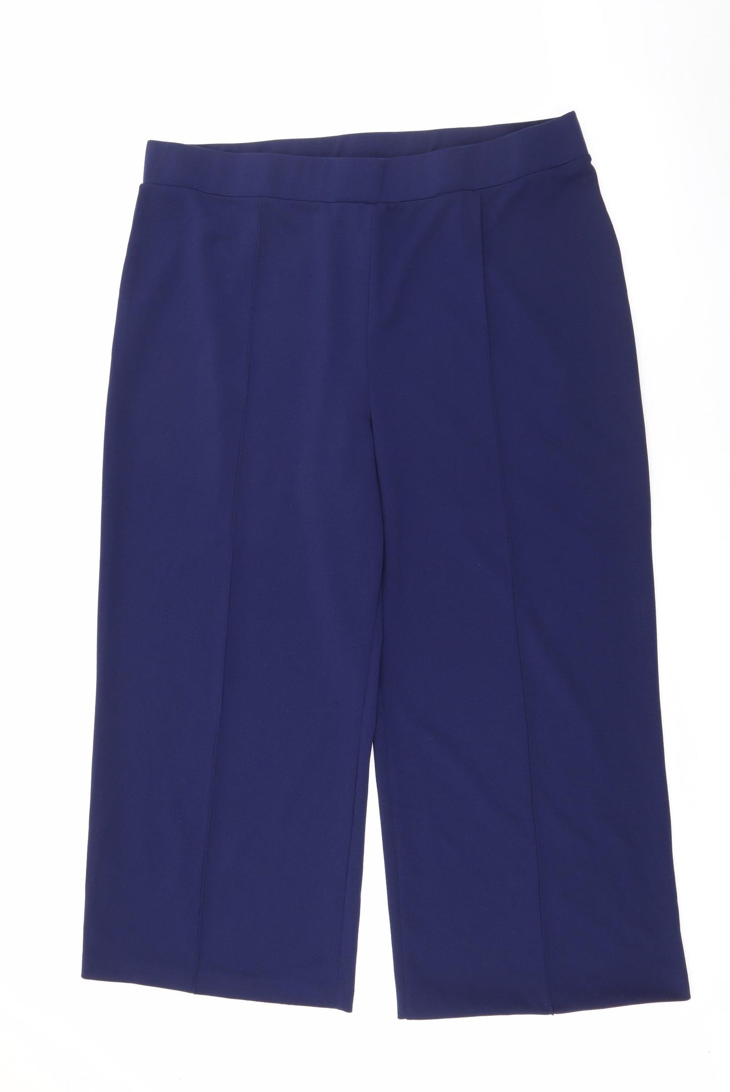 Bonmarché Womens Blue  Polyester Trousers  Size 22 L25 in Regular