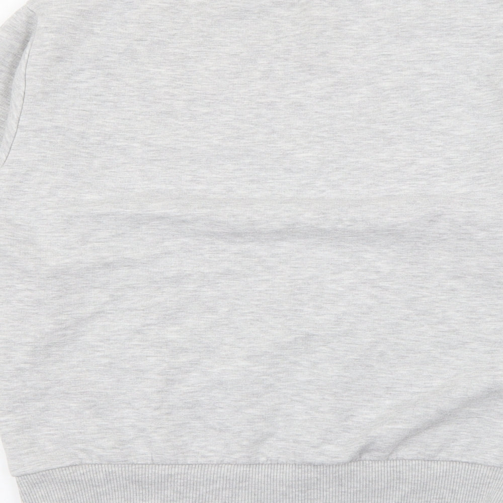 New Look Girls Grey  Cotton Pullover Sweatshirt Size 10-11 Years   - Chicago