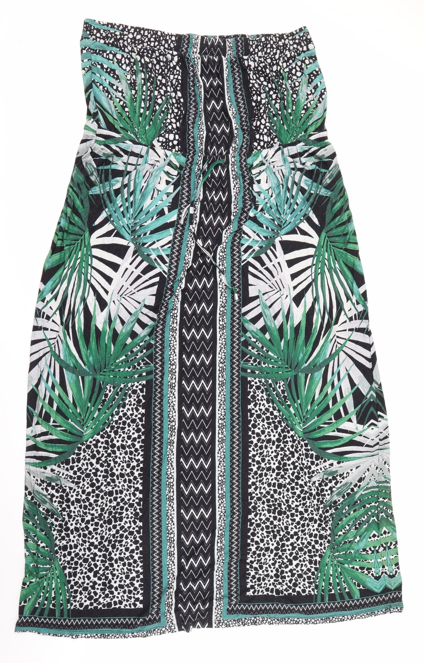 NEXT Womens Green Floral Viscose Maxi  Size 24  Square Neck