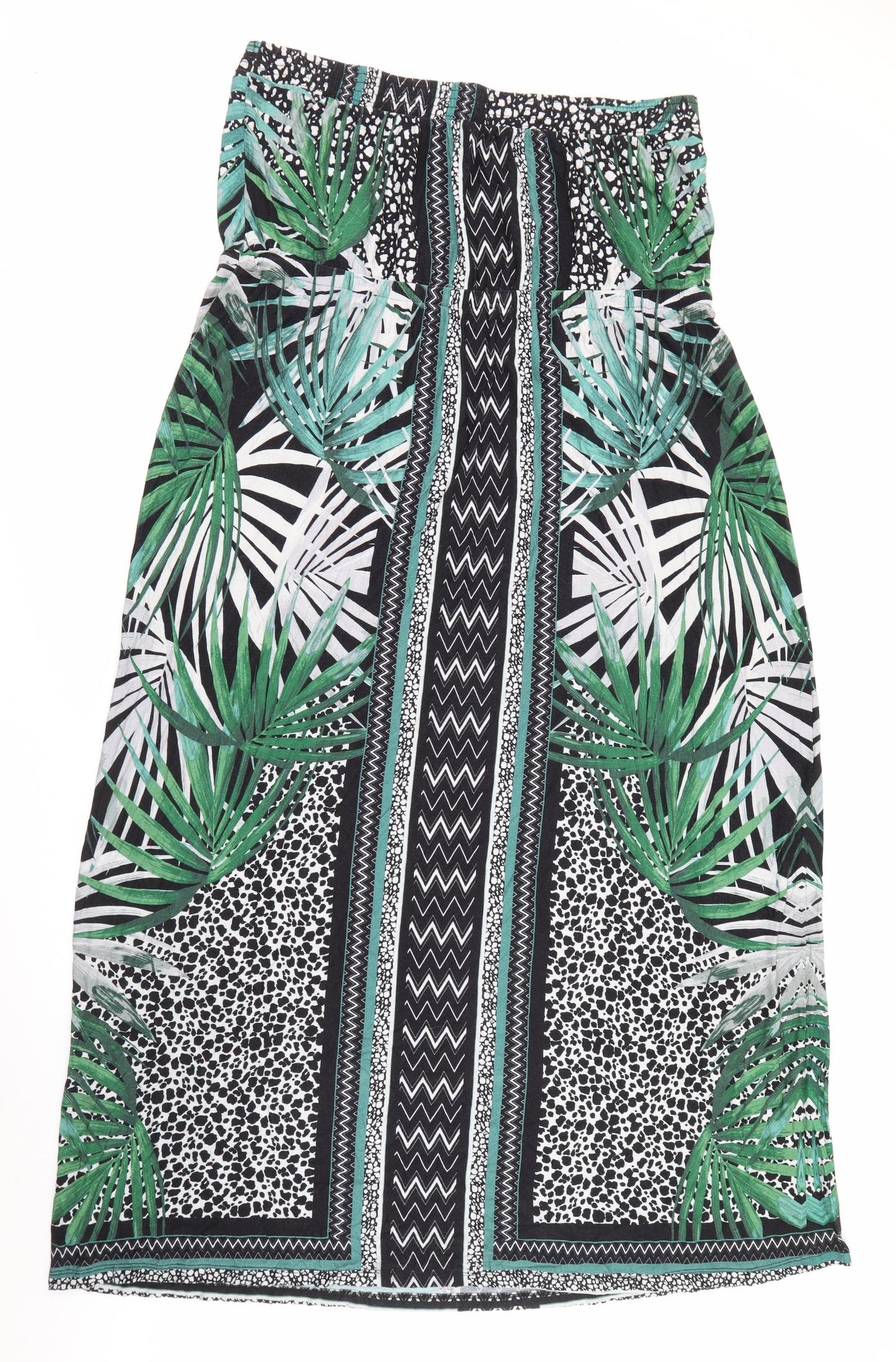 NEXT Womens Green Floral Viscose Maxi  Size 24  Square Neck