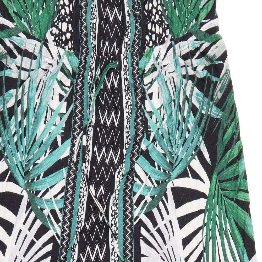NEXT Womens Green Floral Viscose Maxi  Size 24  Square Neck