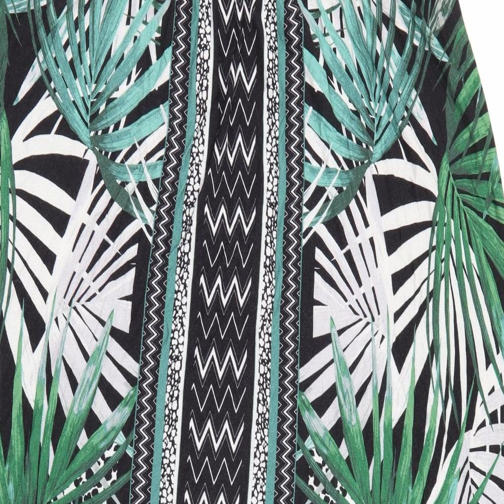 NEXT Womens Green Floral Viscose Maxi  Size 24  Square Neck