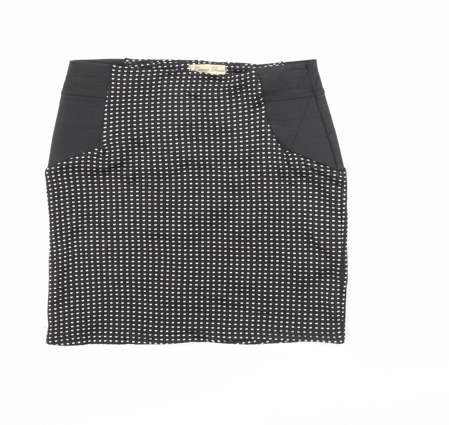 Cameo Rose Womens Black Geometric Polyester Mini Skirt Size 10
