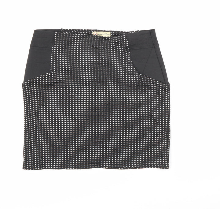 Cameo Rose Womens Black Geometric Polyester Mini Skirt Size 10