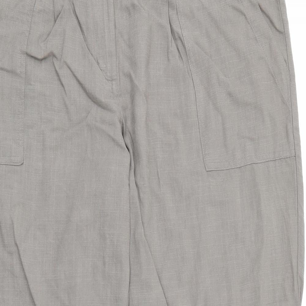Per Una Womens Beige  Lyocell Trousers  Size 20 L28 in Regular Button