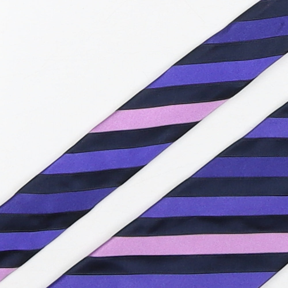 Marks and Spencer Mens Multicoloured Striped Silk Pointed Tie One Size