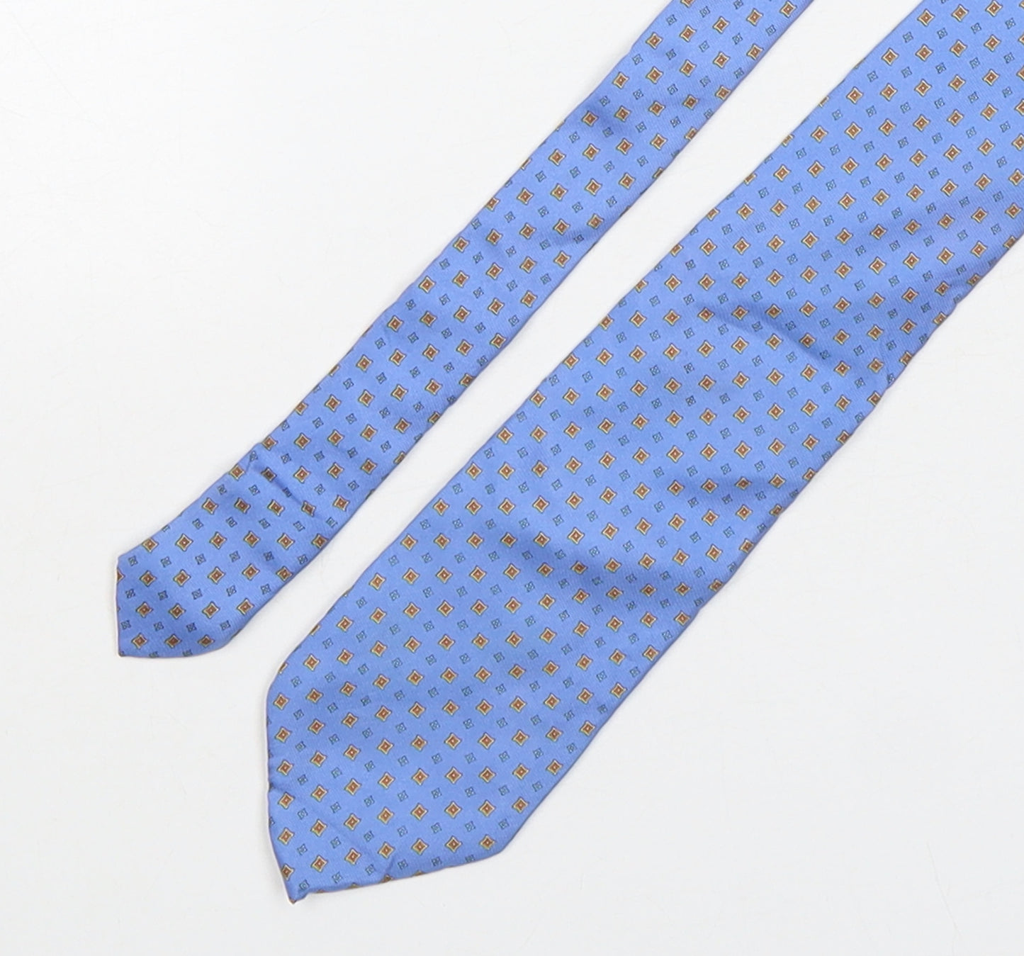 Angelo Bosani Mens Multicoloured Geometric Silk Pointed Tie One Size