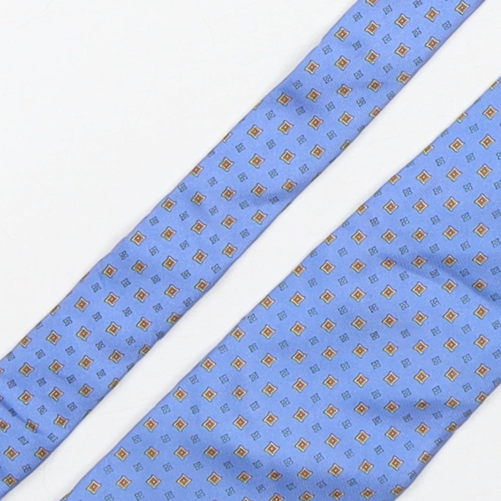 Angelo Bosani Mens Multicoloured Geometric Silk Pointed Tie One Size