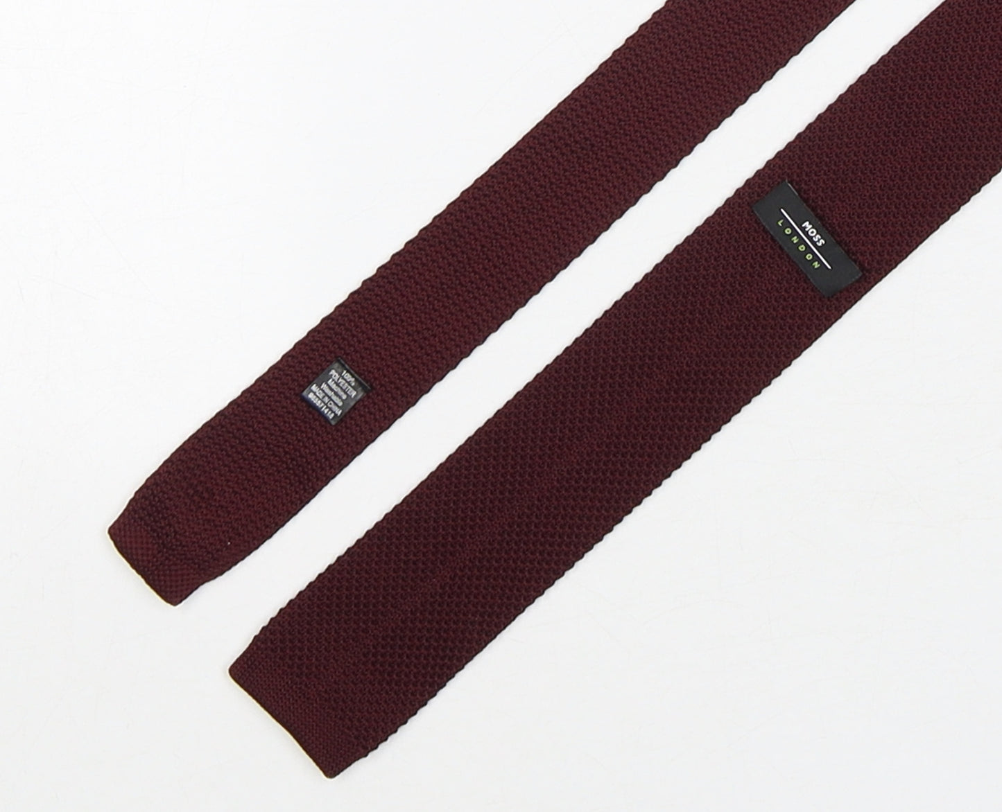 Moss Mens Red  Polyester Pointed Tie One Size