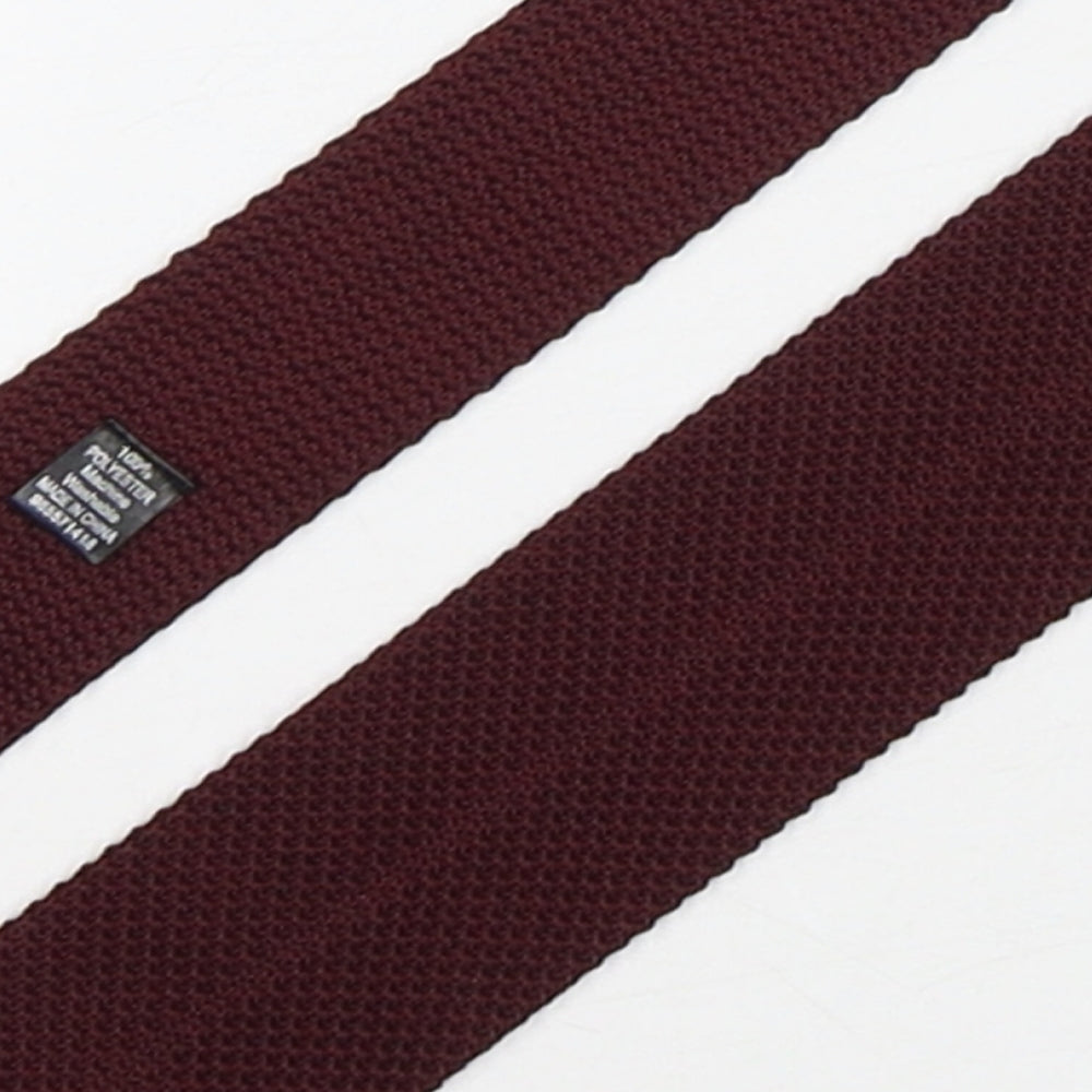 Moss Mens Red  Polyester Pointed Tie One Size