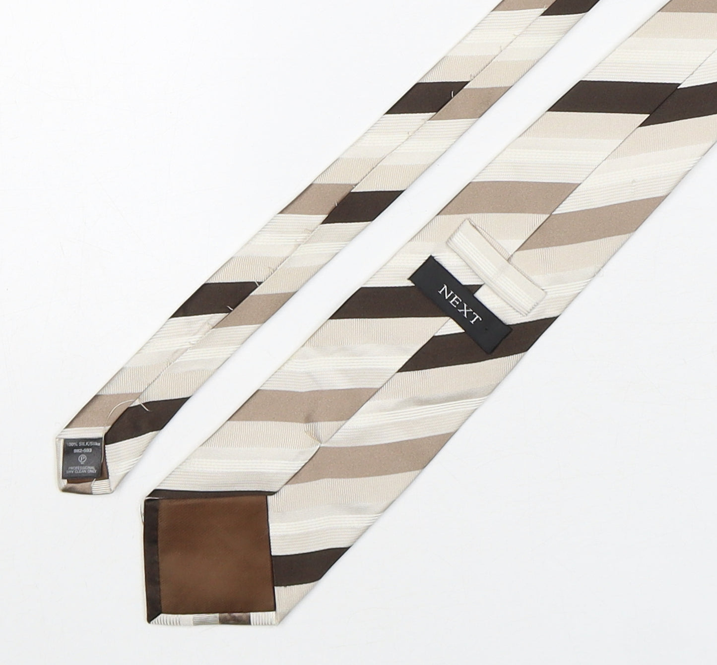 NEXT Mens Multicoloured Striped Silk Pointed Tie One Size