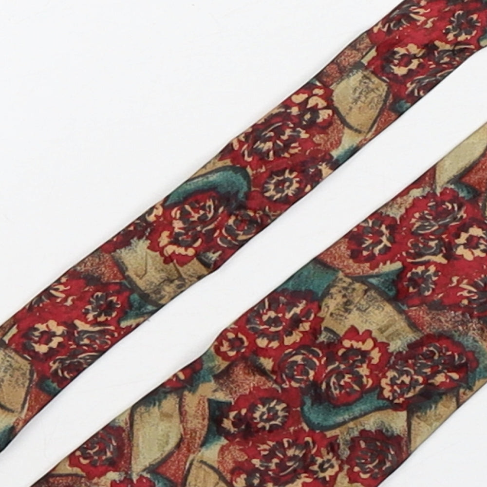 Pierre Cardin  Mens Multicoloured Geometric Silk Pointed Tie One Size