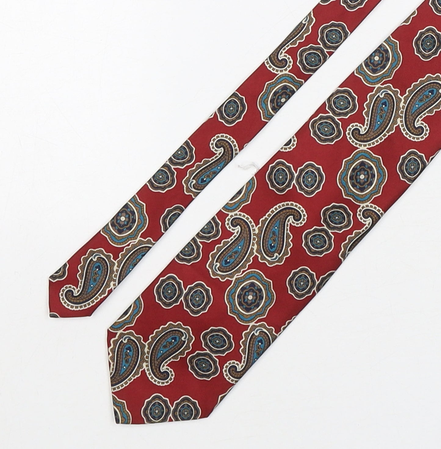 Preworn Mens Multicoloured Paisley Silk Pointed Tie One Size