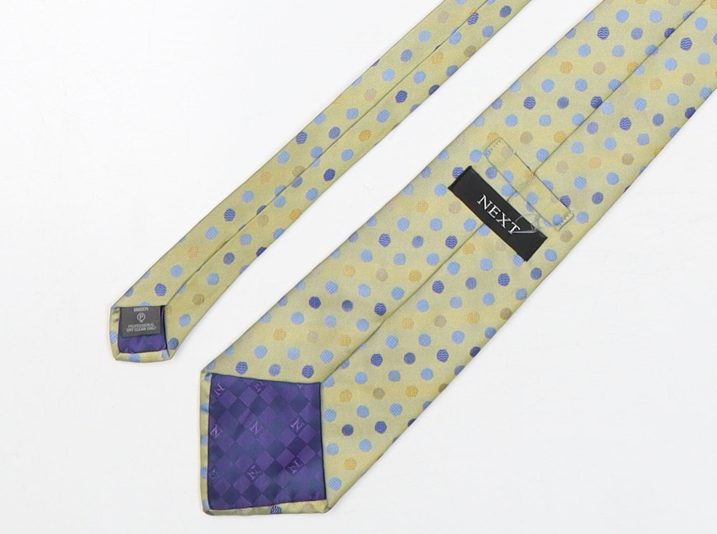 NEXT Mens Multicoloured Polka Dot Silk Pointed Tie One Size
