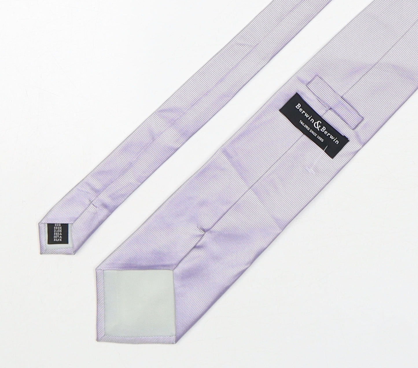 Berwin & Berwin  Mens Purple  Silk Pointed Tie One Size