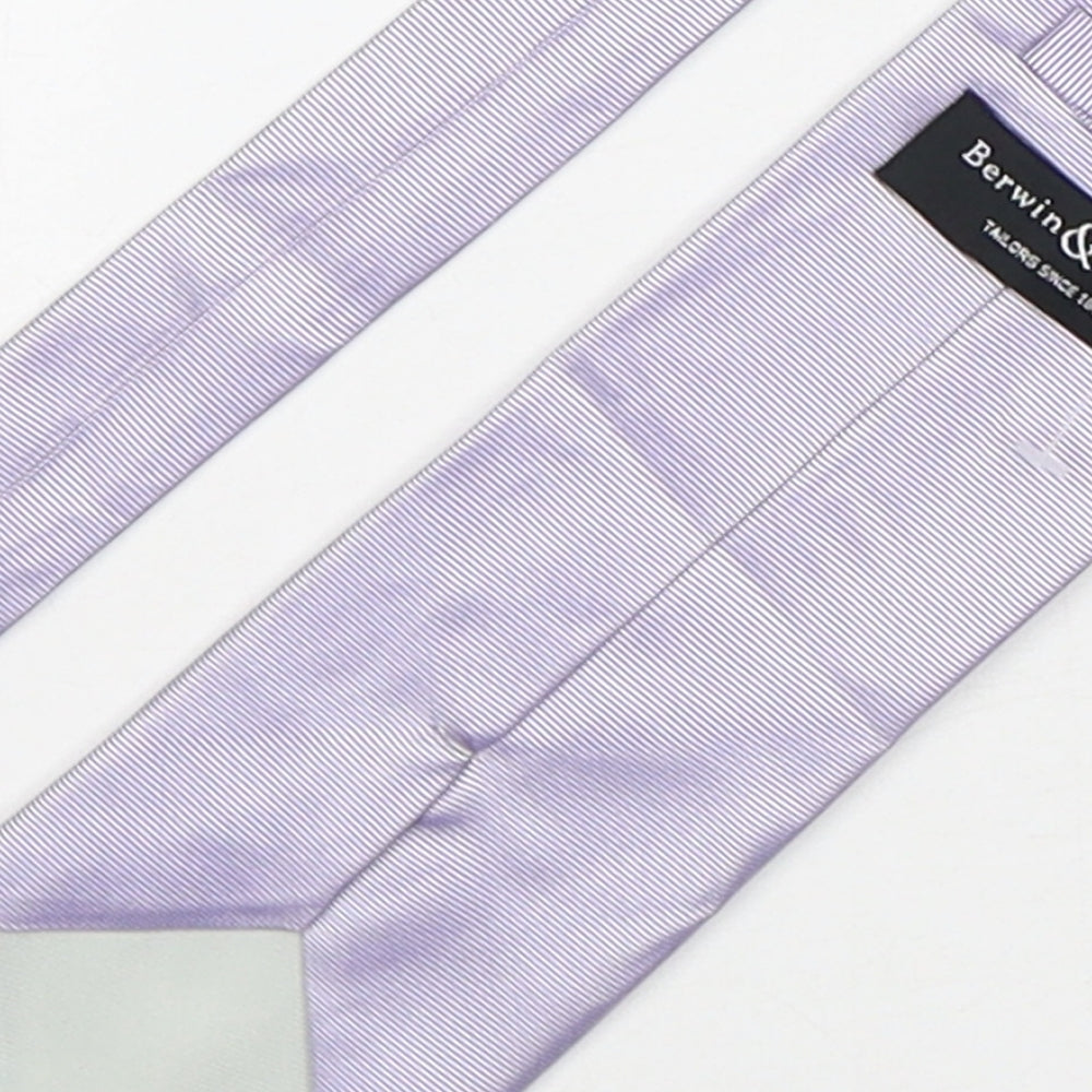 Berwin & Berwin  Mens Purple  Silk Pointed Tie One Size