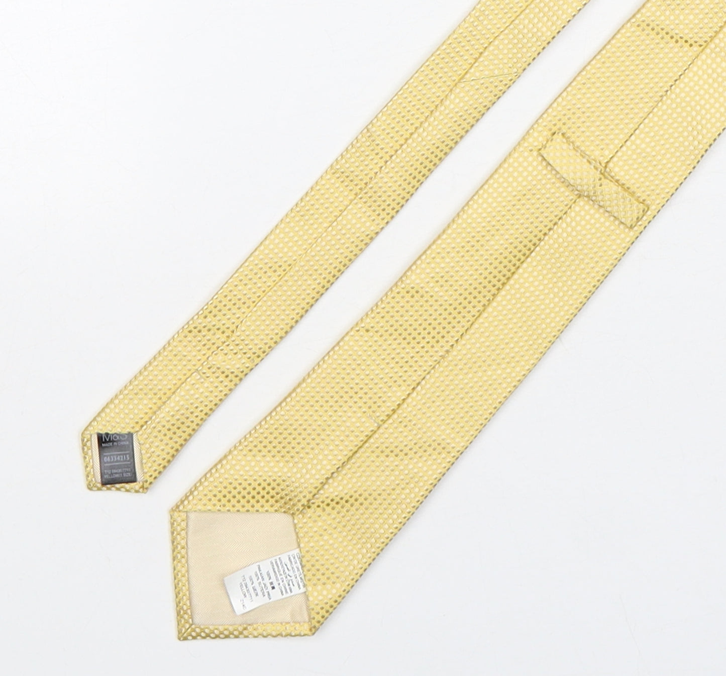 Marks and Spencer Mens Gold Polka Dot Silk Pointed Tie One Size