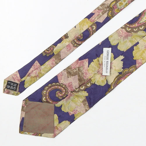 Giorgio Redaelli Mens Multicoloured Paisley Silk Pointed Tie One Size
