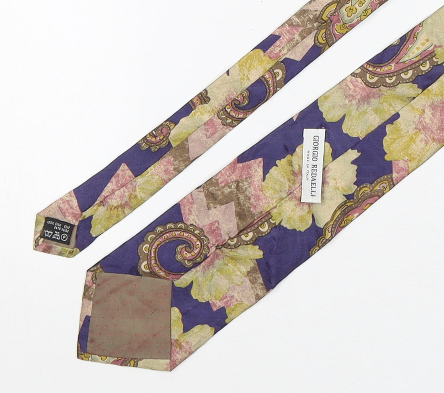 Giorgio Redaelli Mens Multicoloured Paisley Silk Pointed Tie One Size