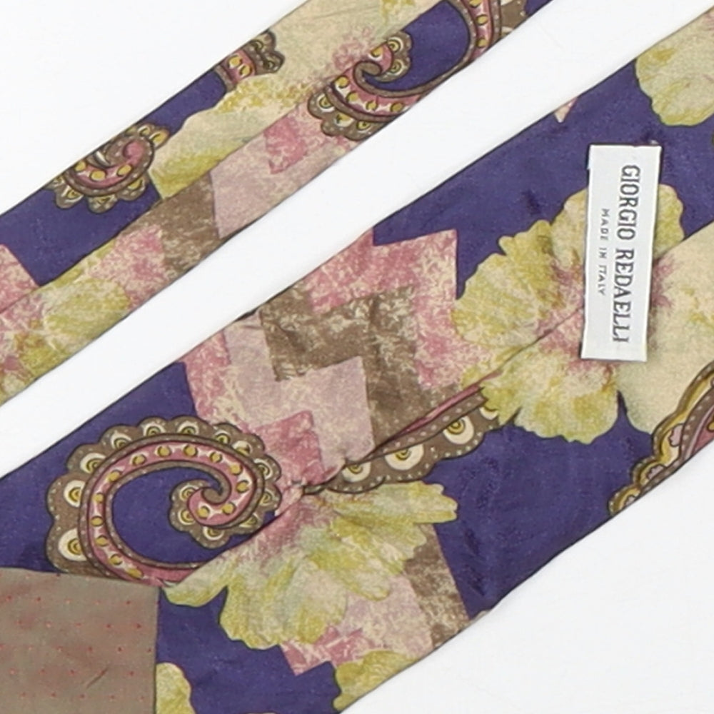 Giorgio Redaelli Mens Multicoloured Paisley Silk Pointed Tie One Size