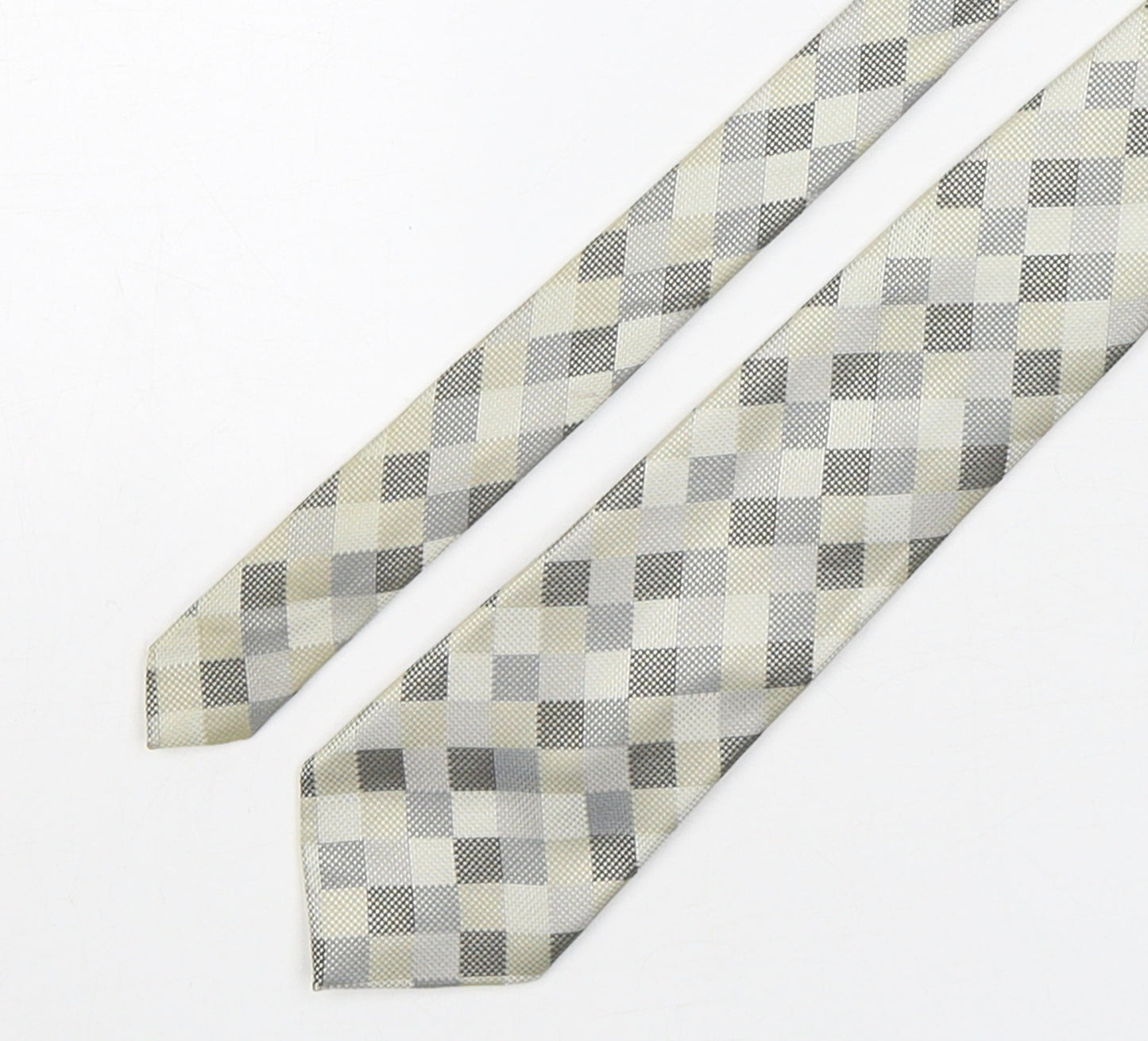 Marks and Spencer Mens Multicoloured Plaids & Checks Silk Pointed Tie One Size