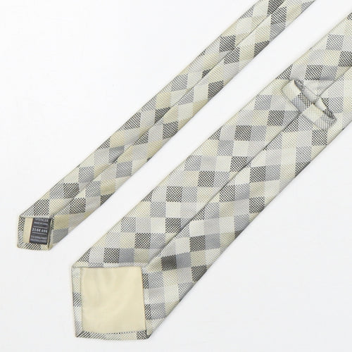Marks and Spencer Mens Multicoloured Plaids & Checks Silk Pointed Tie One Size