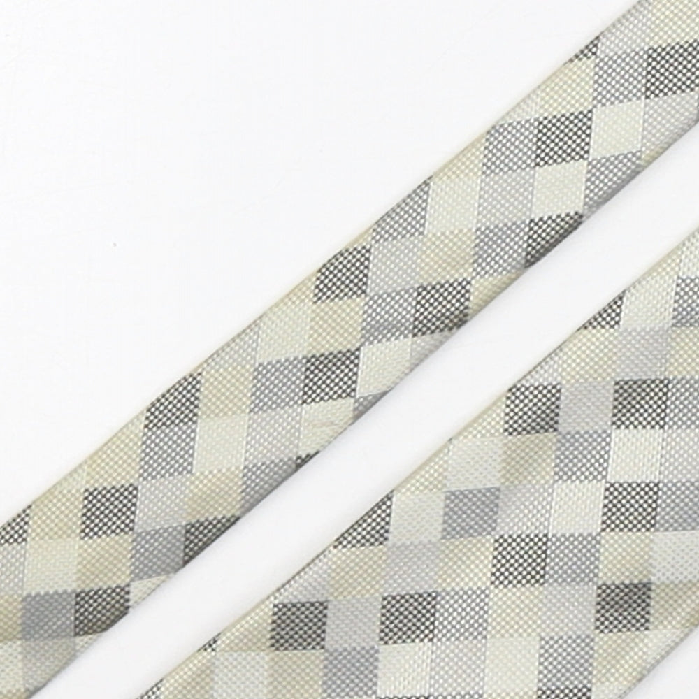 Marks and Spencer Mens Multicoloured Plaids & Checks Silk Pointed Tie One Size