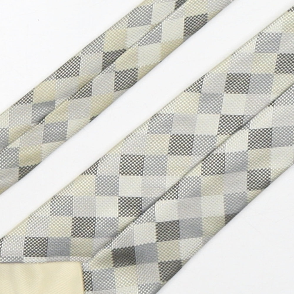 Marks and Spencer Mens Multicoloured Plaids & Checks Silk Pointed Tie One Size