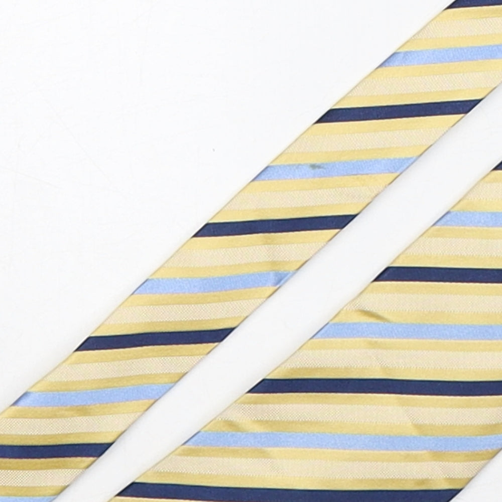 Hathaway Mens Multicoloured Striped Silk Pointed Tie One Size