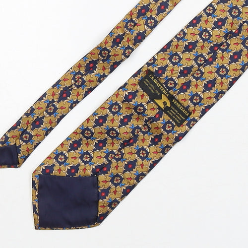 Cravatteria Venexiana Mens Multicoloured Geometric Silk Pointed Tie One Size