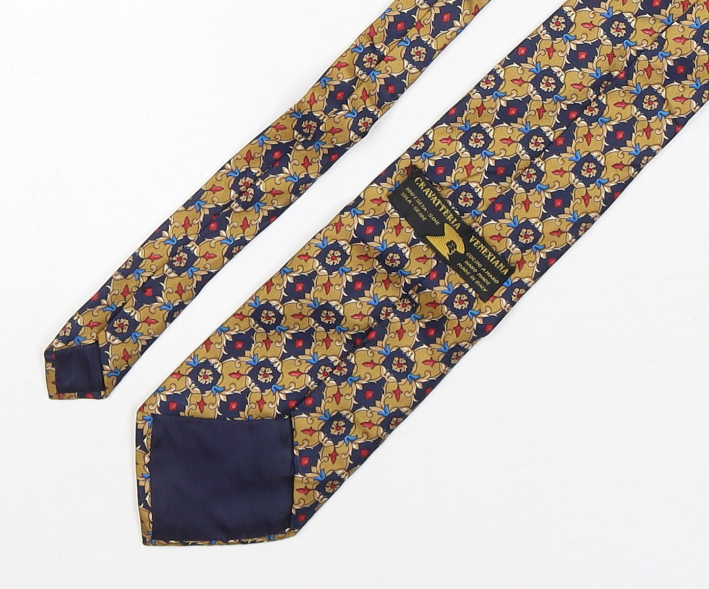 Cravatteria Venexiana Mens Multicoloured Geometric Silk Pointed Tie One Size