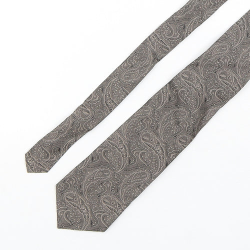 NEXT Mens Brown Paisley Silk Pointed Tie One Size
