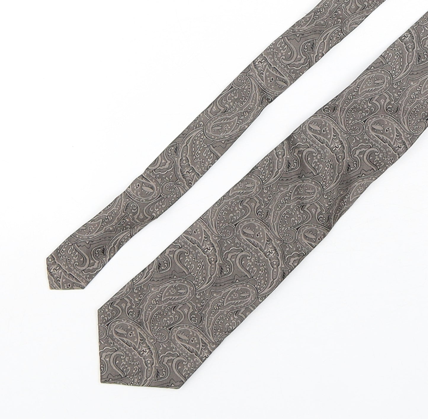 NEXT Mens Brown Paisley Silk Pointed Tie One Size