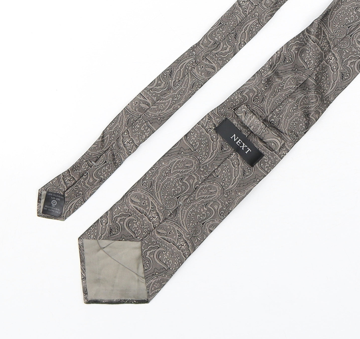 NEXT Mens Brown Paisley Silk Pointed Tie One Size