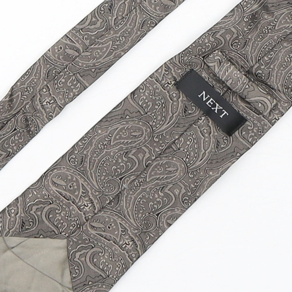 NEXT Mens Brown Paisley Silk Pointed Tie One Size