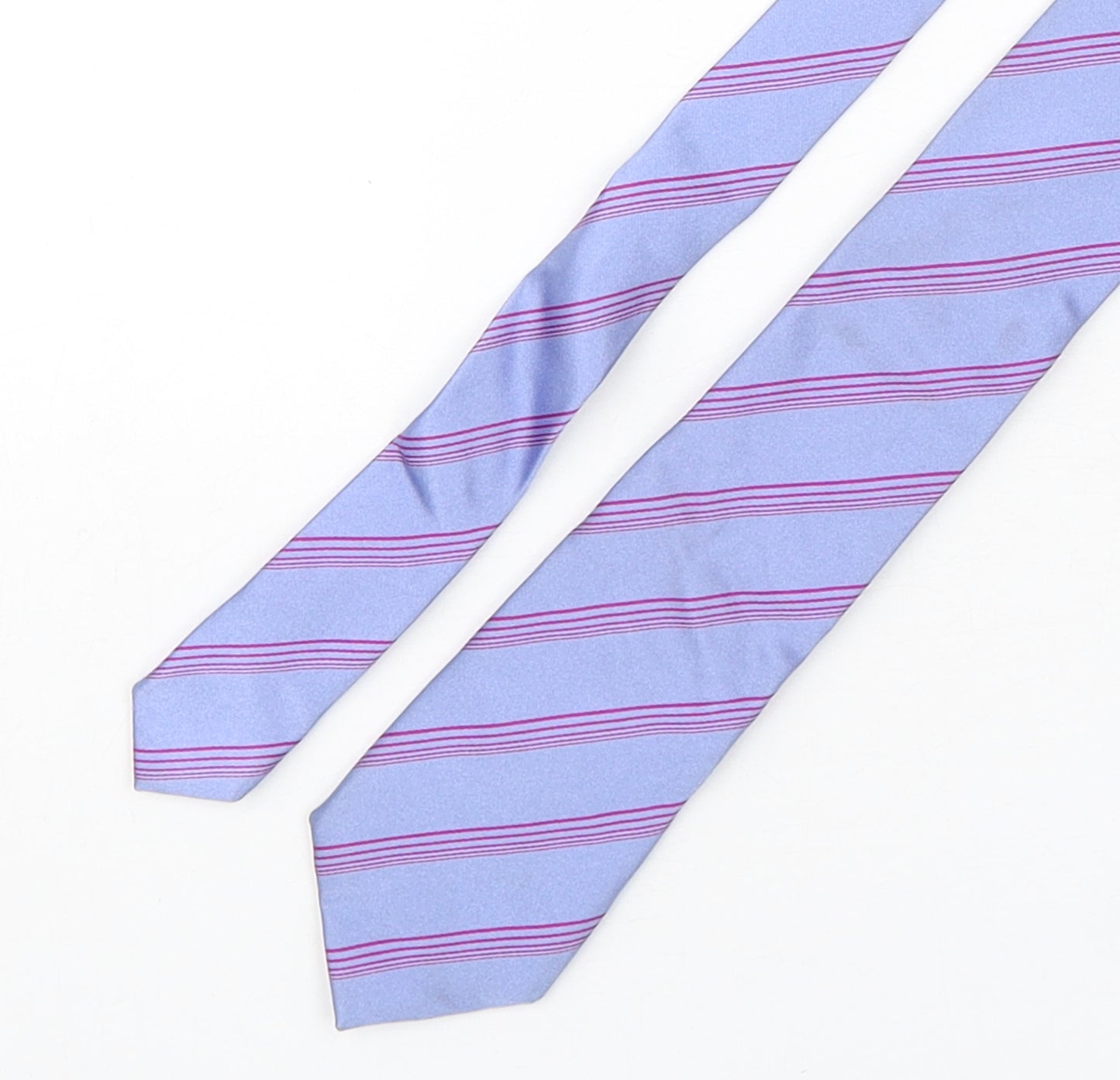 T.M.Lewin  Mens Multicoloured Striped Silk Pointed Tie One Size