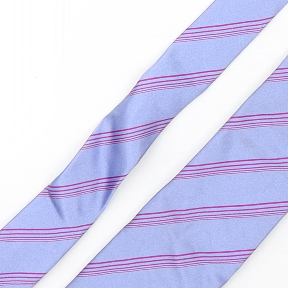 T.M.Lewin  Mens Multicoloured Striped Silk Pointed Tie One Size
