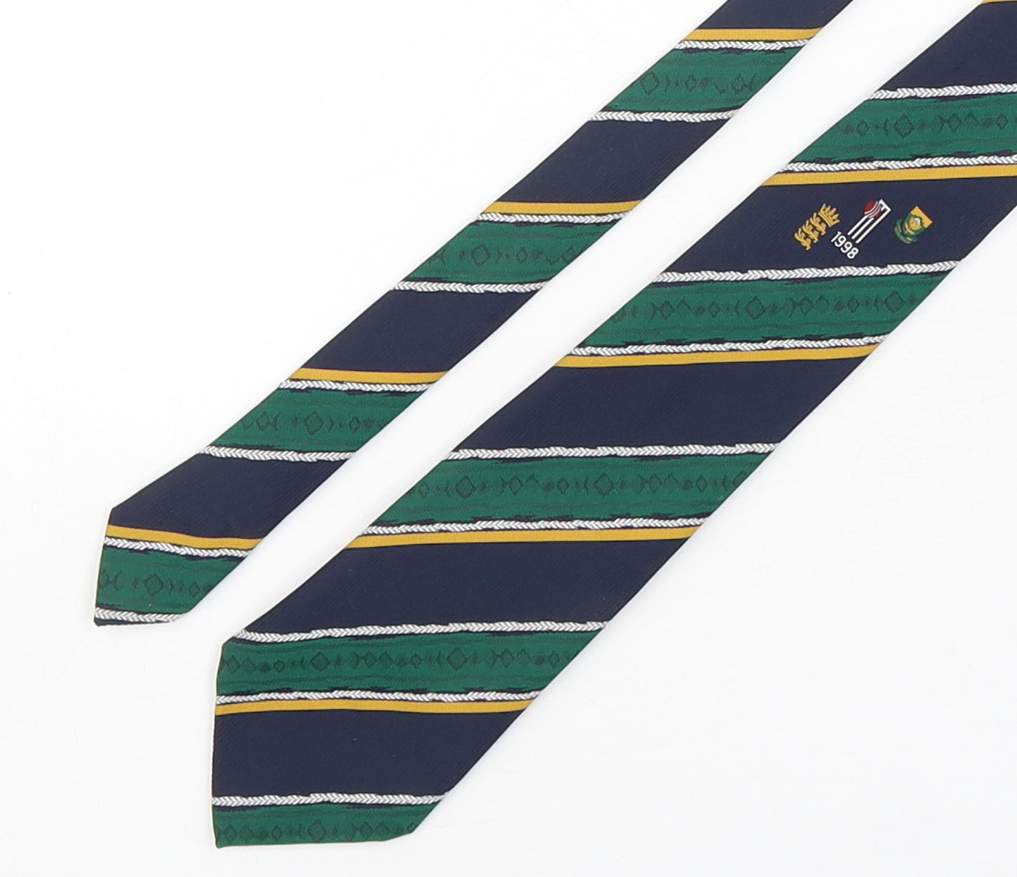 The Official Tour Tie Mens Multicoloured Striped Polyester Pointed Tie One Size - England Cricket