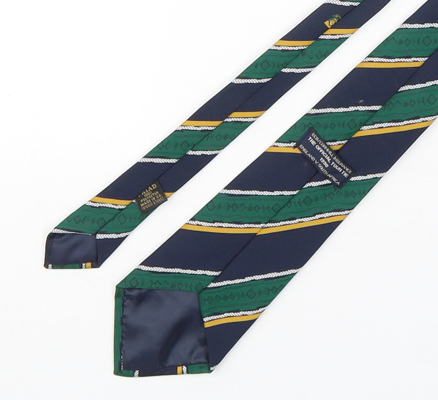 The Official Tour Tie Mens Multicoloured Striped Polyester Pointed Tie One Size - England Cricket