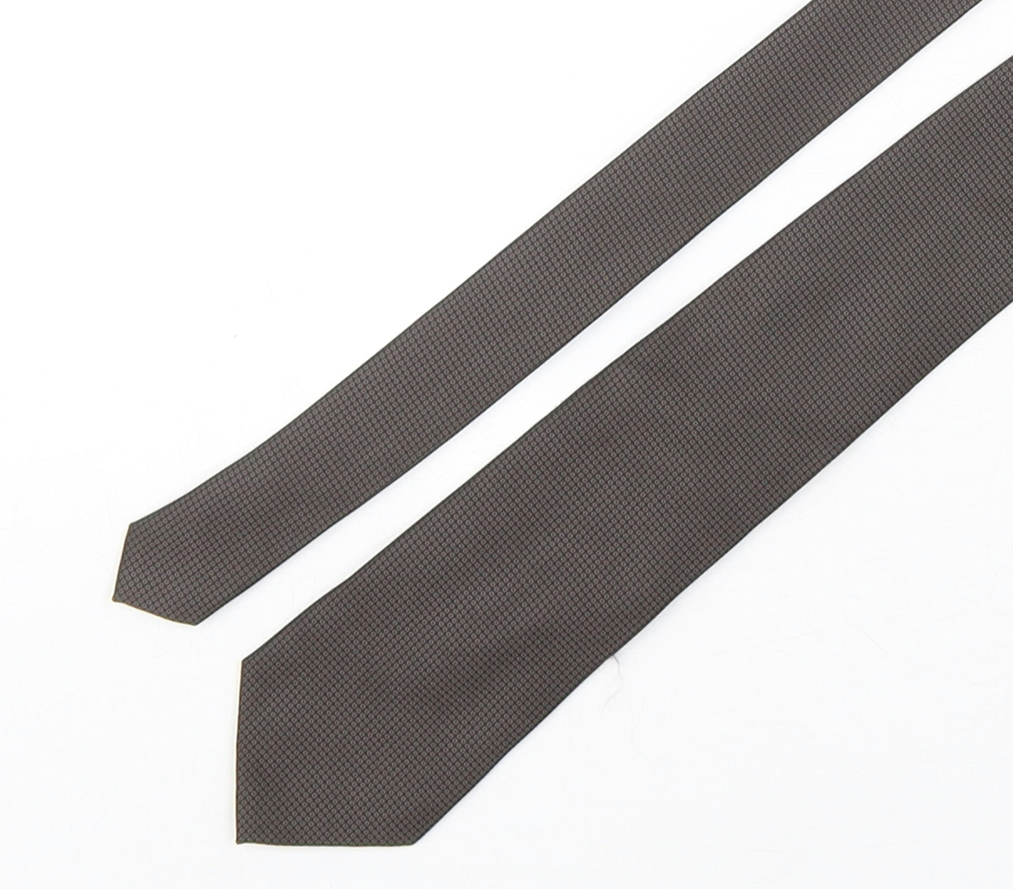 NEXT Mens Brown Geometric Polyester Pointed Tie One Size