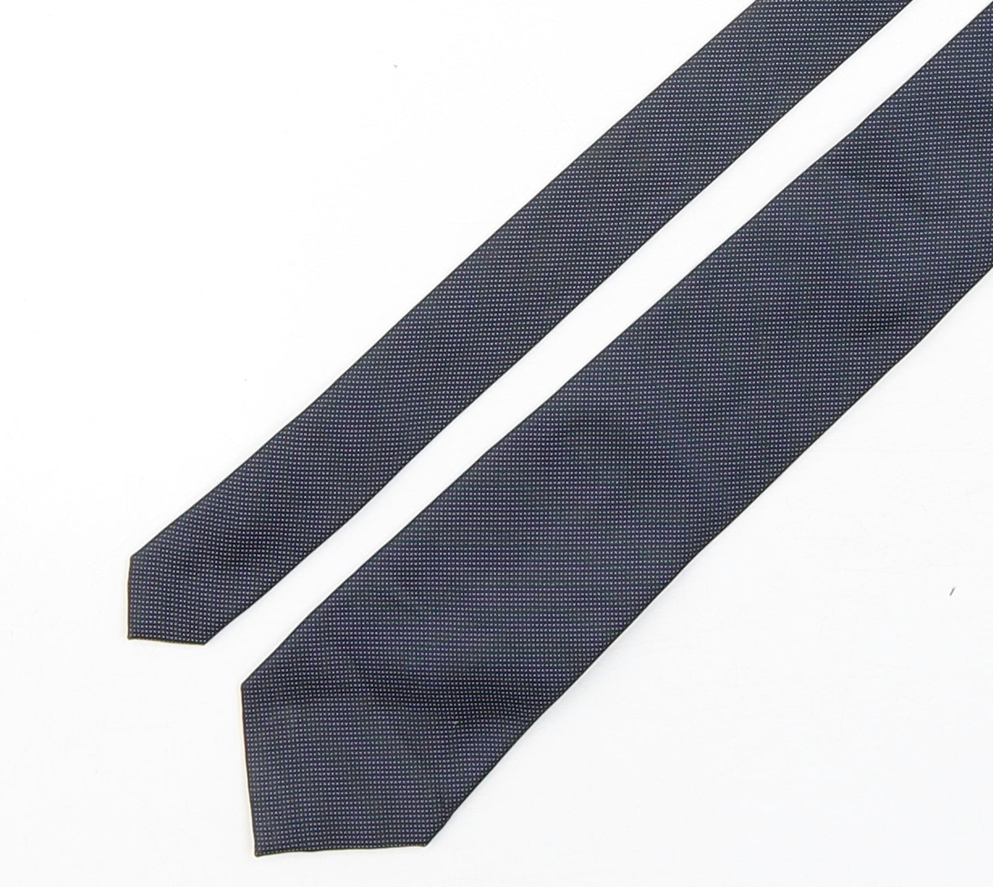 Marks and Spencer Mens Blue Polka Dot Polyester Pointed Tie One Size