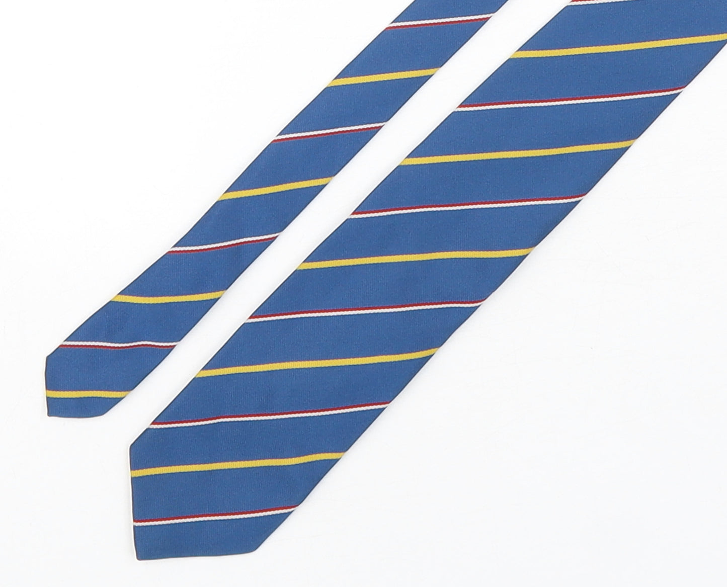 National Service  Mens Multicoloured Striped Polyester Pointed Tie One Size